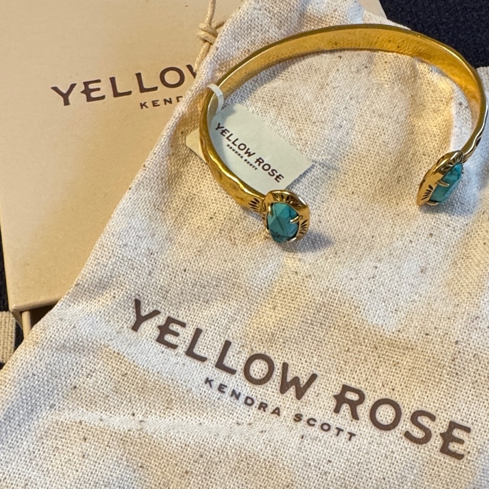 Kendra Scott “Elton” Gold and Turquoise Bracelet